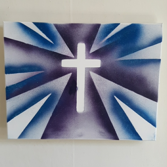 WalkingAngelz Wall Decor Christian Cross Stencil Art Work With